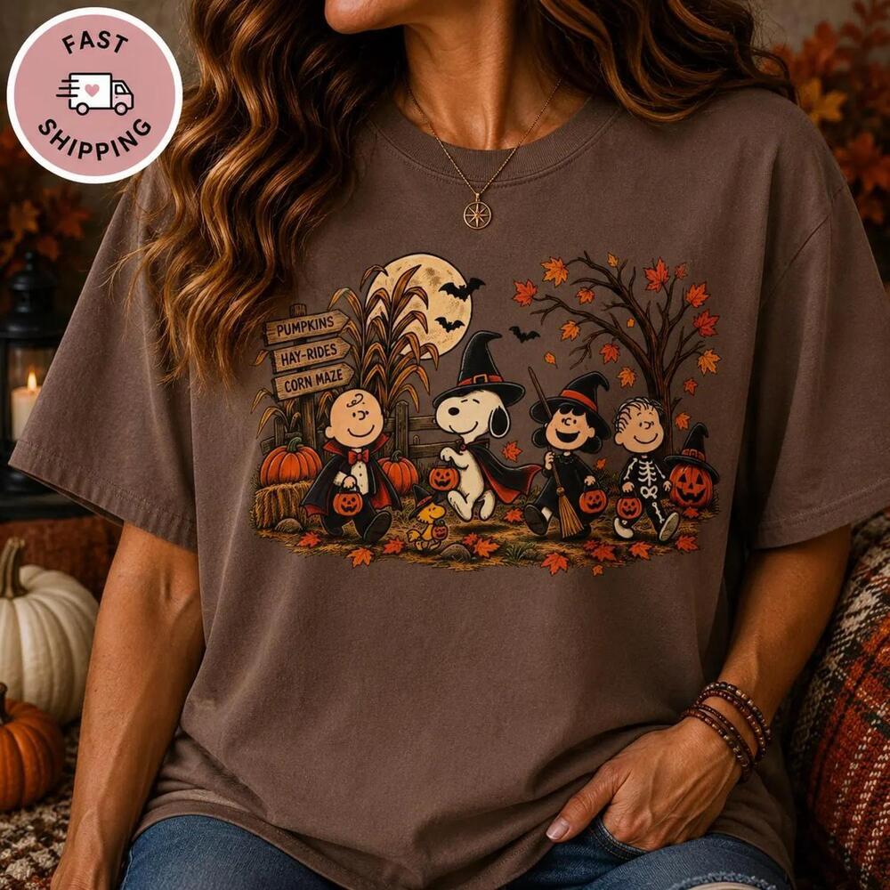 Halloween Shirt, Peanuts Halloween Tee, Fall Pumpkin Shirt